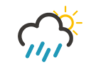 Kräftige Regenschauer, etwas Sonne